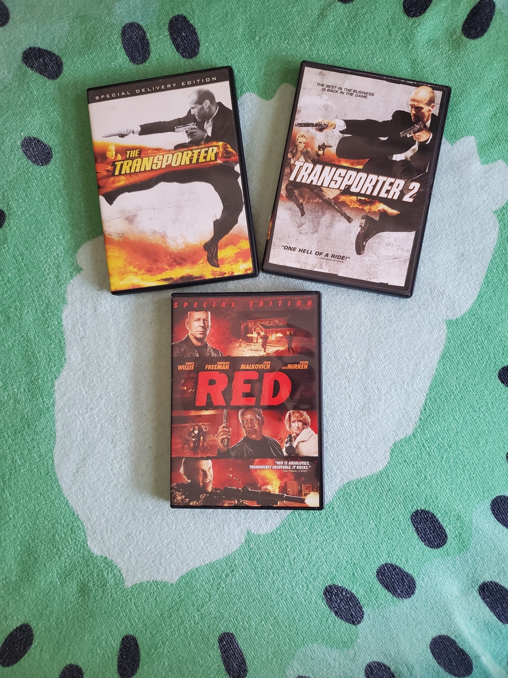 Transporter & RED Movie DVD Bundle